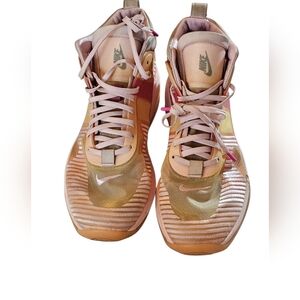 Nike Sneakers Shoes LeBron X John Elliott Icon Tulip Pink Gray Men's Size 13